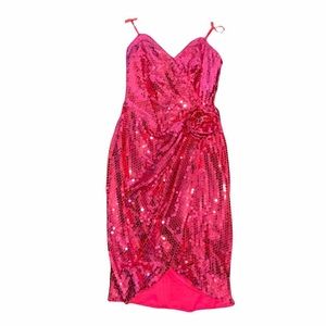 Vintage Tadashi Shoji Dress red and sequined